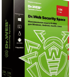 Dr.Web Security Space - лицензия на 1 год на 1 ПК
