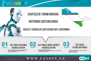 XAVFSIZLIK YARIMI NARXDA. Hukumat tashkilotlari uchun 50% chegirma