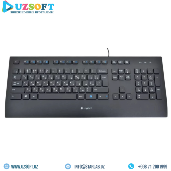 LOGITECH K280e Corded Keyboard - BLACK - USB - RUS - B2B