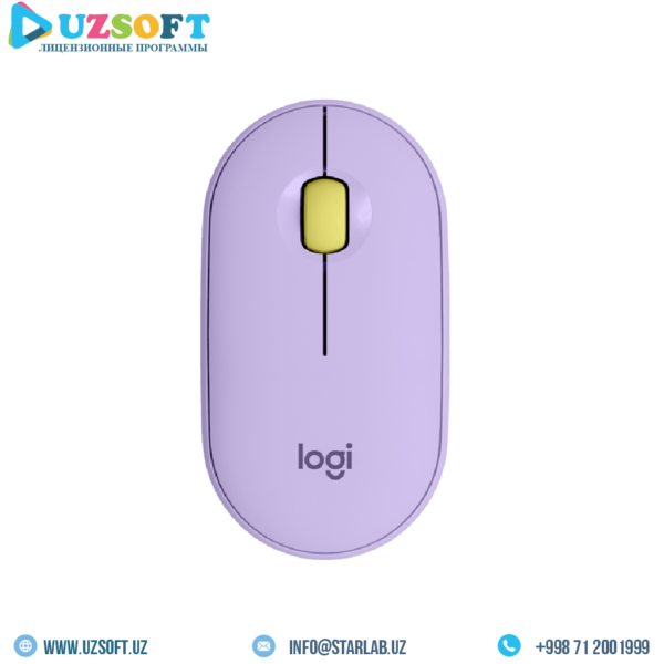 LOGITECH M350 Pebble Bluetooth Mouse - LAVENDER LEMONADE